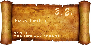 Bezák Evelin névjegykártya